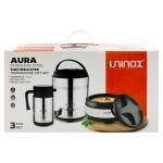 Uninox Stainless Steel Combo Casserole Kettle Water Jug (Set of 3 pcs)
