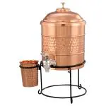 KT Copper Matka Stand 3.2 L with Glass