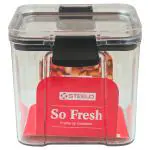 Steelo So Fresh Square Frame Up Transparent Plastic Container 700 ml