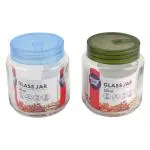 Home One Assorted Round Glass Jar 580 ml (Design/colour may vary)