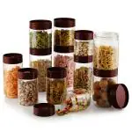 Amson Stock N Store Assorted Colour Round Plastic Container (Set of 12)