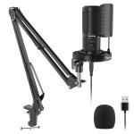 Maono AU-PM461S Cardioid Condenser Microphone For Streaming, Gaming, Recording, Podcasting on PC, YouTube (Black)