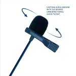 JBL CSLM20B Omnidirectional Battery Powered Lavalier Microphone for Content Creation, Voice over/Dubbing, Recording (Blue)