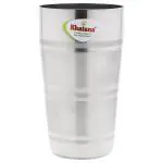 Khatana Silver Stainless Steel Punjabi Lassi Glass 750 ml