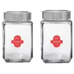 Soogo Cube Glass Jar 1 L (Set of 2)