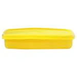 Tupperware Slim Divided Yellow Rectangular Plastic Container 320 ml