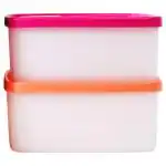 Tupperware Fridgemate White Square Plastic Container 490 ml (Set of 2)