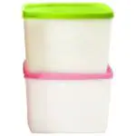 Tupperware Fridgemate White Square Plastic Container 800 ml (Set of 2) - Design/colour may vary