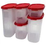 Tupperware Modular Mate Oval Starter Red Rectangular Plastic Container (Set of 5)