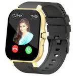 pTron Force X10 Bluetooth Calling Smart Watch with 1-year warranty, (1.7 Inch) Full Touch Display, Built-in Mic for Bluetooth Calling, Up to 5 days Battery Life, BLACK & GOLD