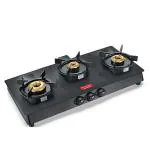 Prestige Svachh Neo Cooktop Top 3 Burner Gas Stove, Black
