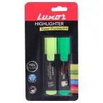 Luxor Nue Fluo Super Assorted Plastic Fluorescent Highlighter Set of 2