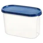 Signoraware 500ml Oval No.1 Modular Multi-Purpose Plastic Containers With Lid For Kitchen Storage | Food Grade Bpa Free Leak Proof | Spices Atta Grains And More Organizers (500ml, Mod Blue)