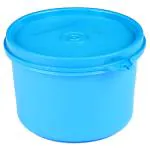 Signoraware Executive Round Big Plastic Container Box, Bpa Free Food Grade, Freezer Microwave Safe, Spill Proof Leak Free (450ml, T Blue)