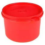 Signoraware Executive Round Big Plastic Container Box, Bpa Free Food Grade, Freezer Microwave Safe, Spill Proof Leak Free (450ml, Red)
