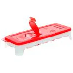 Signoraware Ice Cube Tray With Tpe Easy Release Base With Removable Lid | Pop-Up 14 Cubes Box For Freezer | Easy Re-Filling Flip Top | Stackable | Bpa Free (Red | Set 1)