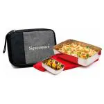 Signoraware 150ml+850ml Big Compact Stainless Steel Lunch Box With Bag, Food Grade Bpa Free Plastic, 2 Compartment Tiffin With Airtight Lids, Compact And Sleek Containers For Office School (Red)