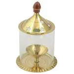 Pooja Dham Udipidiya Borosil Brass Glass Size 1 143 g