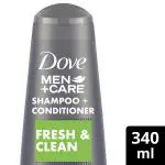 Dove Men+ Care Fresh & Clean 2 in 1 Shampoo+ Conditioner 340 ml
