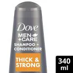Dove Men+Care Thick & Strong 2 in 1 Shampoo + Conditioner 340 ml