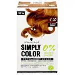 Schwarzkopf Simply Color Permanent Hair Colour, Almond Brown (7.50) 142.5 ml
