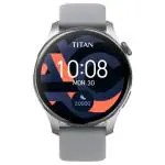 Titan Talk Smart Watch with 3.5 cm (1.39 inch) AMOLED Display, Silver
