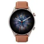 Amazfit GTR 3 Pro Smart Watch with 3.68 cm (1.45 inch) AMOLED Display, Brown Leather