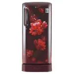 LG 185 litres 5 Star Direct Cool Single Door Refrigerator, Scarlet Charm GL-D201ASCU
