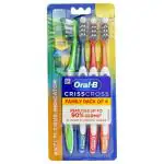 Oral B Criss Cross Assorted Soft Tooth Brush 4 pc