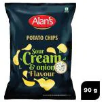 Alan's Sour Cream and Onion Flavour Potato Chips 90 g