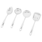 Home One Stainless Steel Serving Tools Set Of 4 Pcs