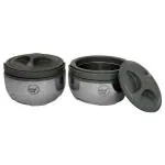 Home One Thermoware Stainless Steel Casserole 1300 ml + 1800 ml (Set of 2)