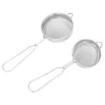 Home One Stainless Steel Wire Mesh Coffee Strainer 8 cm (Set of 2)
