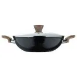 Home One Forged Aluminium Non Stick Induction Base Kadhai 24 cm