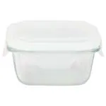 Home One Square Borosilicate Glass Lock Container 320 ml