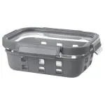 Borosil Klip-N-Store Plus Glassware Round Container with Lid 1040 ml