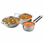 Kitchen Kraft Stainless Steel Cookware Set (Pack of 3)