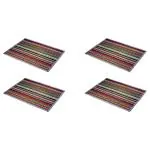 Status Multipurpose Polyester Mat Set | 38x58 cm | Set of 4 | Multicolor
