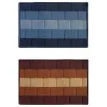 Status Polypropylene Anti Slip Floor Door Mat in Home Kitchen Office Entrance Mats ( 38x58 cm) (Blue+Brown)