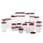 Mastercook Maroon Plastic Container (19 pcs)