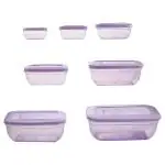 Mastercook Maltas Violet Rectangular Plastic Containers 7 pcs