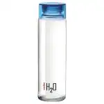 Cello H2O Glass Water Bottle with Blue Lid 920 ml