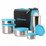 Cello Steelox Stainless Steel Lunch Box (Set of 5 pcs)
