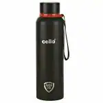 Cello Duro Kent Tuff Black Stainless Steel Water Bottle 900 ml