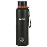 Cello Duro Tuff Black Double Wall Stainless Steel Flask 750 ml