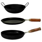 Macclite Ironium Black Sheet Metal Cookware (Set of 3)