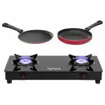 Lifelong Automatic Gas Stove, Dosa Tava And Fry Pan Combo