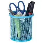 Saya Assorted Color Coated Metal Steel Mesh Pen Stand