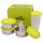Milton Steel Fusion Softline Tiffin (Set of 7 pcs)