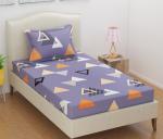 BSB HOME 100 % Microfiber Single Bedsheets & 1 Pillow Cover | Wrinklefree | Ultrasoft- 228x152 (Purple)